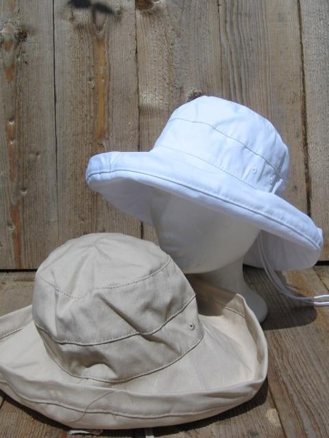 Canvas zomerhoed van Hatland Headwear in beige en wit, Kleding | Dames, Hoeden en Petten, Haven 49, Hoed, Geasluis@planet.nl, Nieuw
