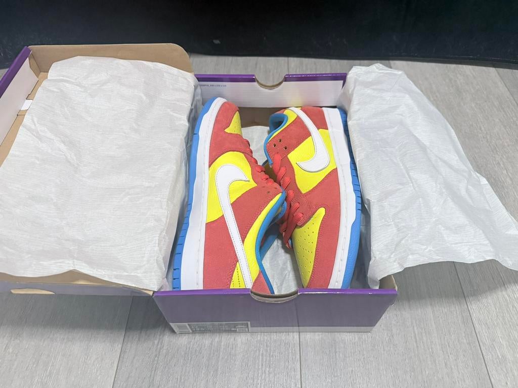 Nike SB Dunk Low Pro Bart Simpson mt 46/us12, Ophalen, Overige kleuren, Nike, Nieuw