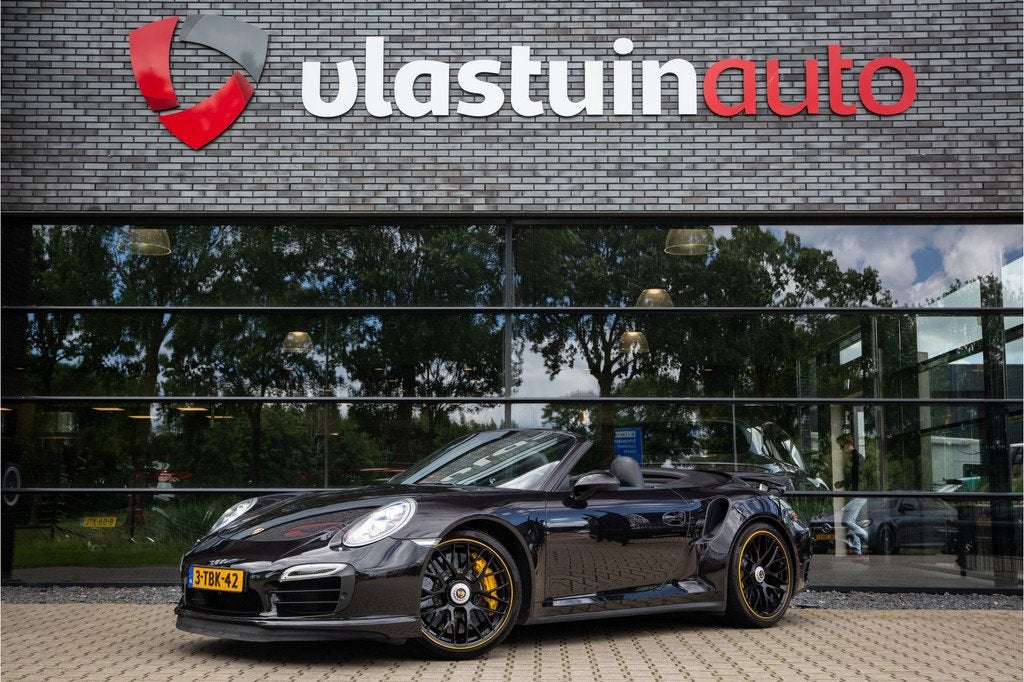 Porsche 911 Cabrio 3.8 Turbo S 561PK NL-auto, Keramisch Bose, Auto's, Porsche, Automaat, Gebruikt, Cabriolet, Zwart
