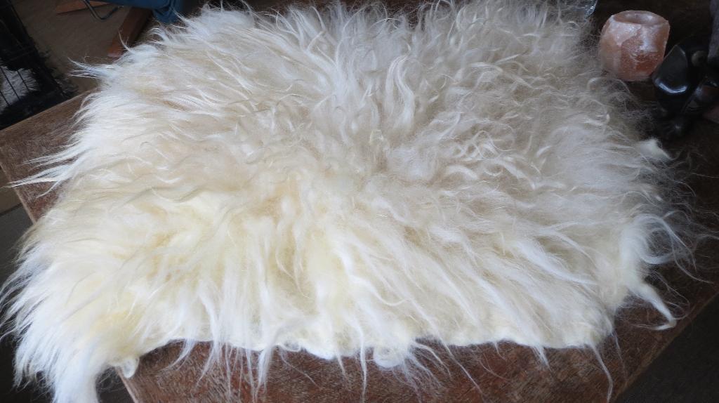 Gevilte vacht Schoonebeeker schaap, 67x55cm, roomkleurig, Verzenden, Nieuw