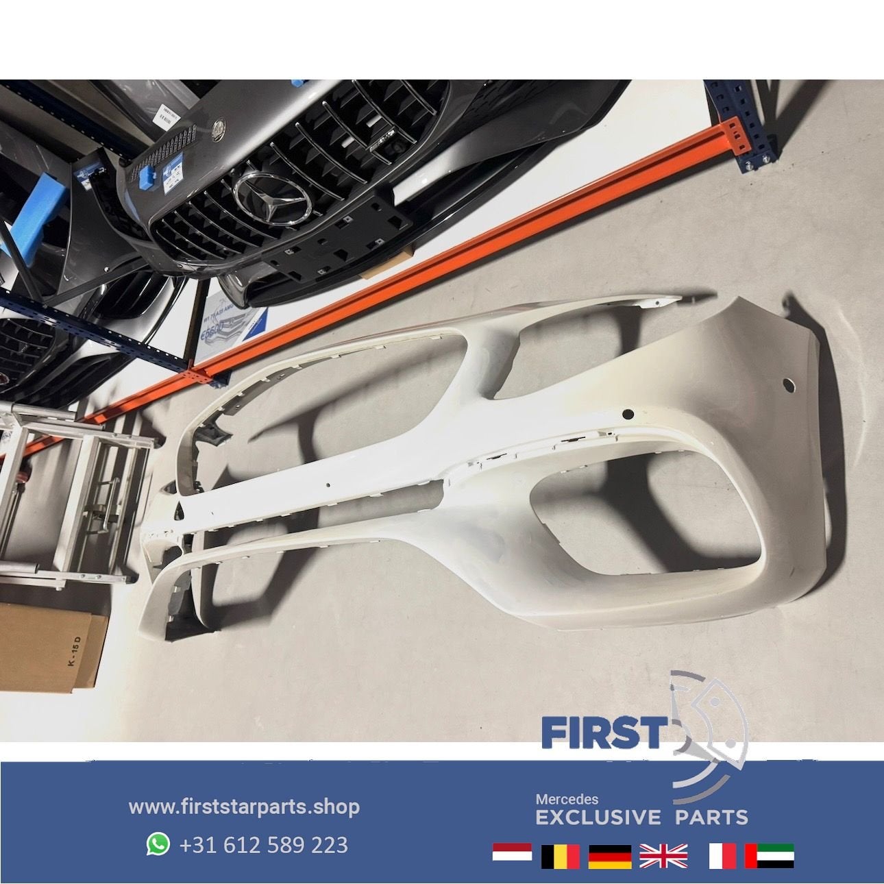 W213 S213 E63 AMG VOORBUMPER Mercedes E Klasse 63 2016-2020, Gebruikt, -, Voor, Ophalen of Verzenden