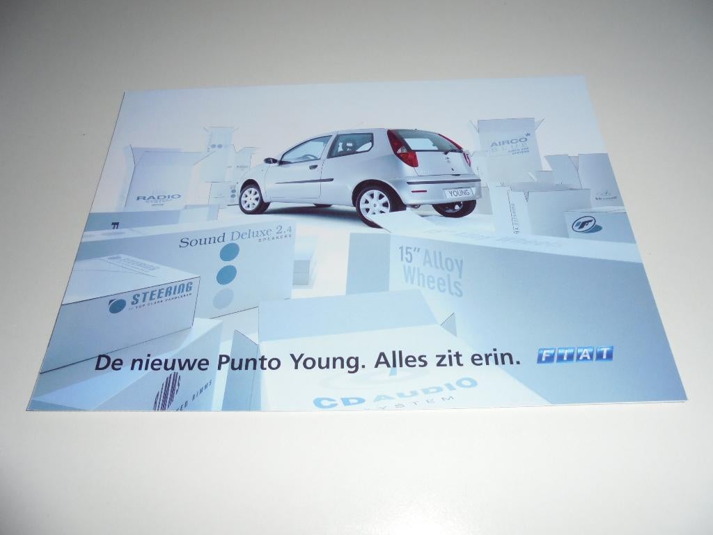 brochure Fiat Punto Young  2004, Ophalen of Verzenden, Nieuw, Overige merken