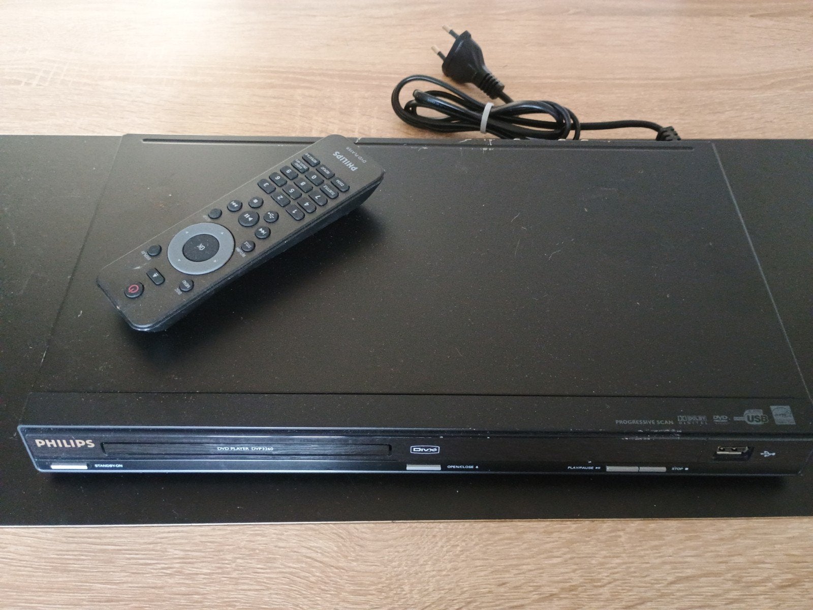 Philips DVD-speler met USB en afstandsbediening, Ophalen of Verzenden, Gebruikt, Dvd-speler, Philips