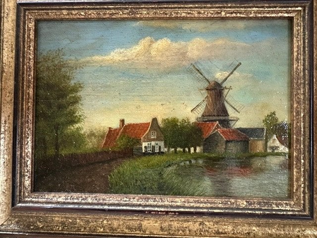 schilderij, Paneel, Oud hollands, Bijzondere lijst, Ophalen of Verzenden