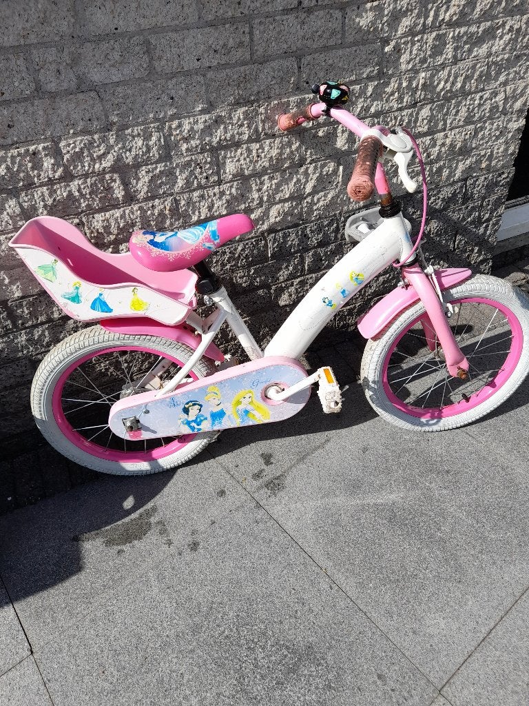 roze kinderfiets 16 inch terugtraprem, Fietsen en Brommers, Ophalen of Verzenden, Gebruikt, Terugtraprem, 16 tot 20 inch