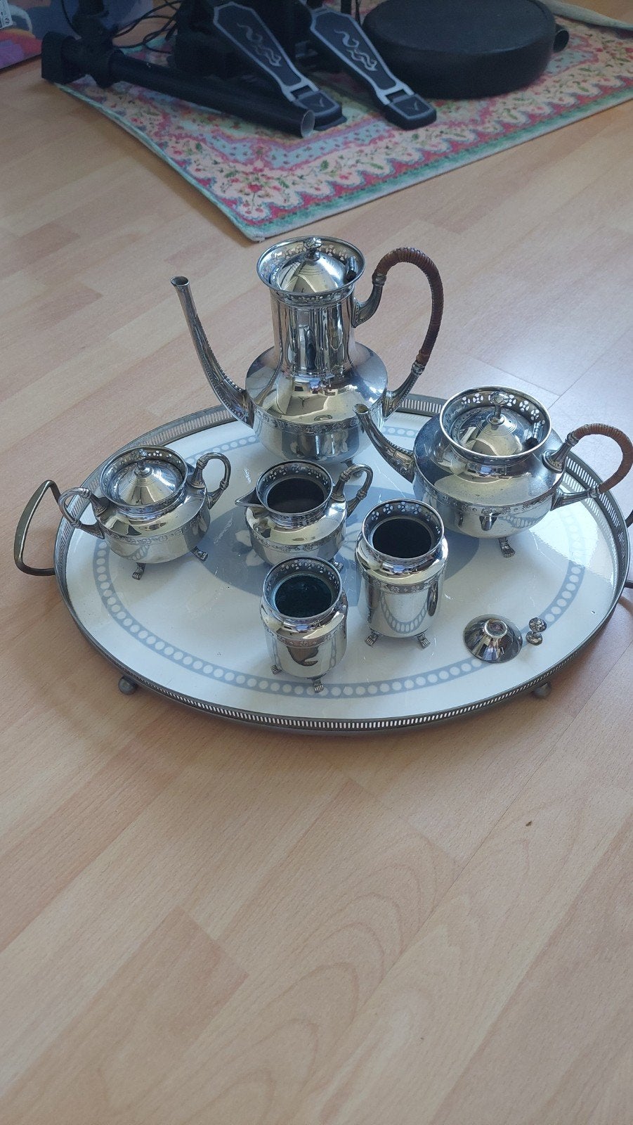 Verchroomd messing servies, Ophalen of Verzenden, Overige stijlen, Overige typen