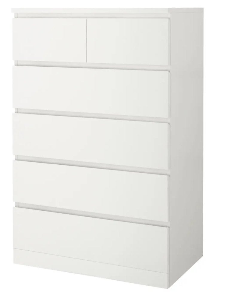 2x Witte ladekast met 6 lades, Ophalen, Overige materialen, Gebruikt, 5 laden of meer