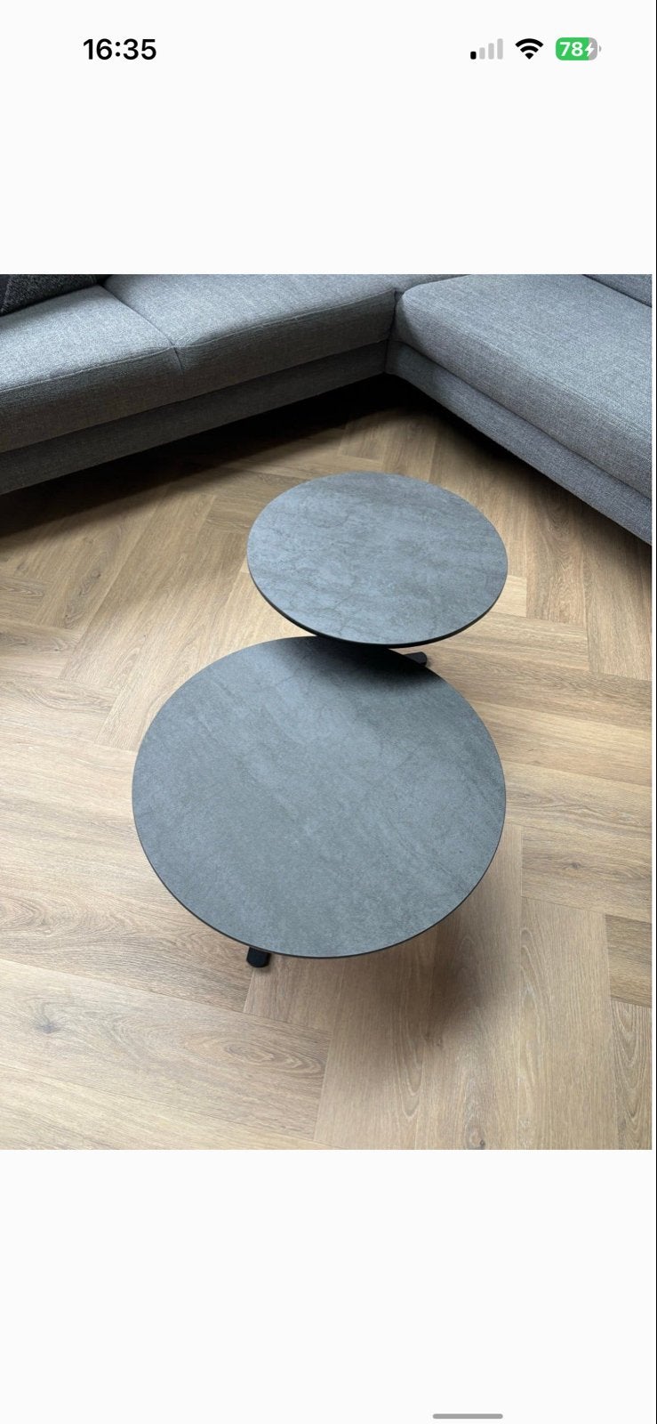 Montèl Rondo bijzettafels - set van 2, Ophalen, Rond, 50 tot 100 cm, Zo goed als nieuw