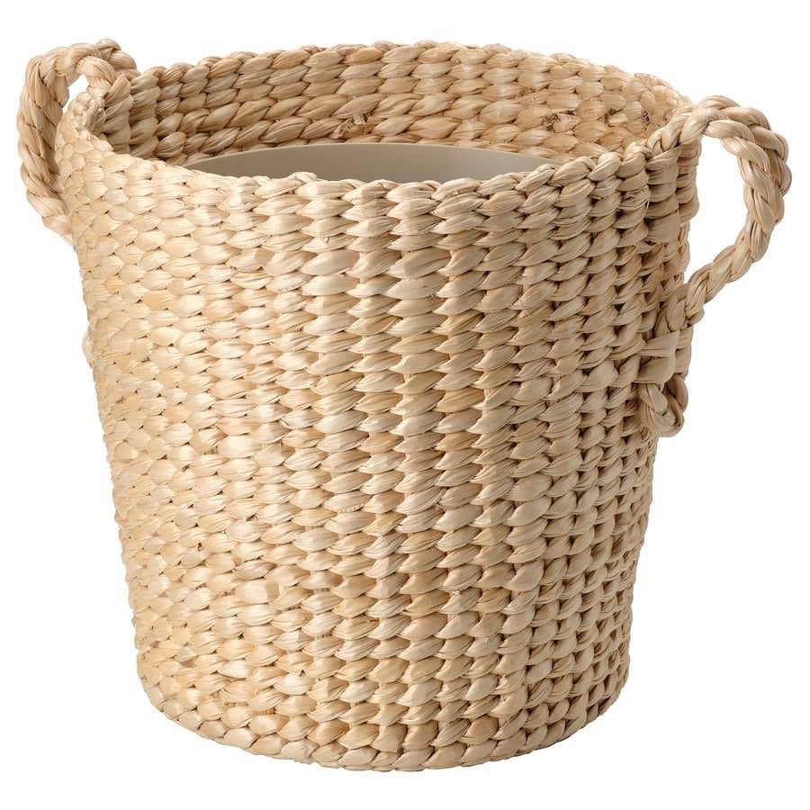 Mooie bananenfeer rotan rieten mand IKEA zgan 32cm, Mand, Rond, Ophalen of Verzenden, Zo goed als nieuw