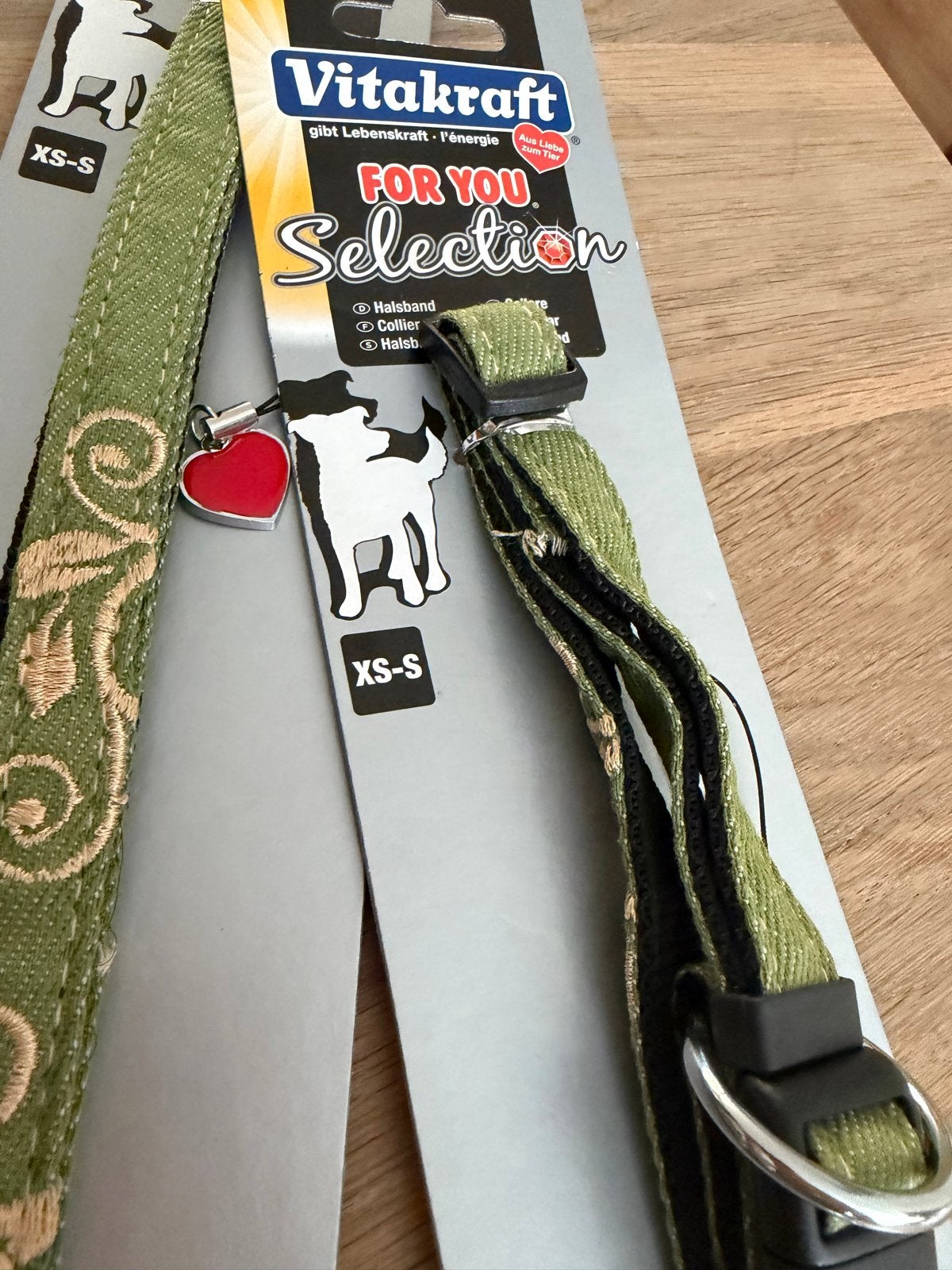 Groene hondenriem met halsband maat XS / S, Ophalen of Verzenden, Nieuw, Hondenriem