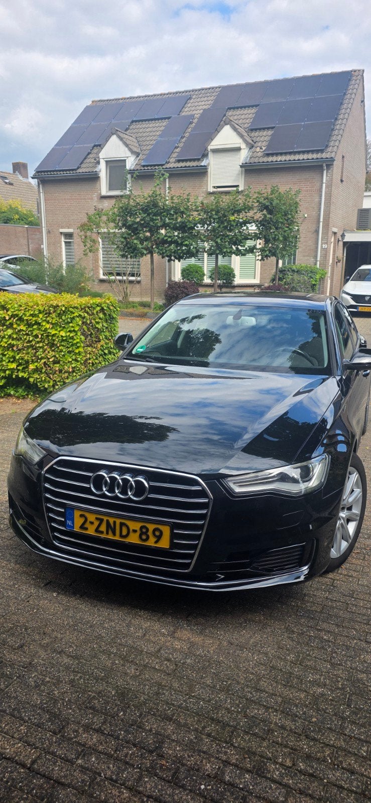 Audi A6 1.8 Tfsi Ultra S-tron 140KW 2015 Zwart, Auto's, Audi, Stof, Euro 6, Zwart, Grijs