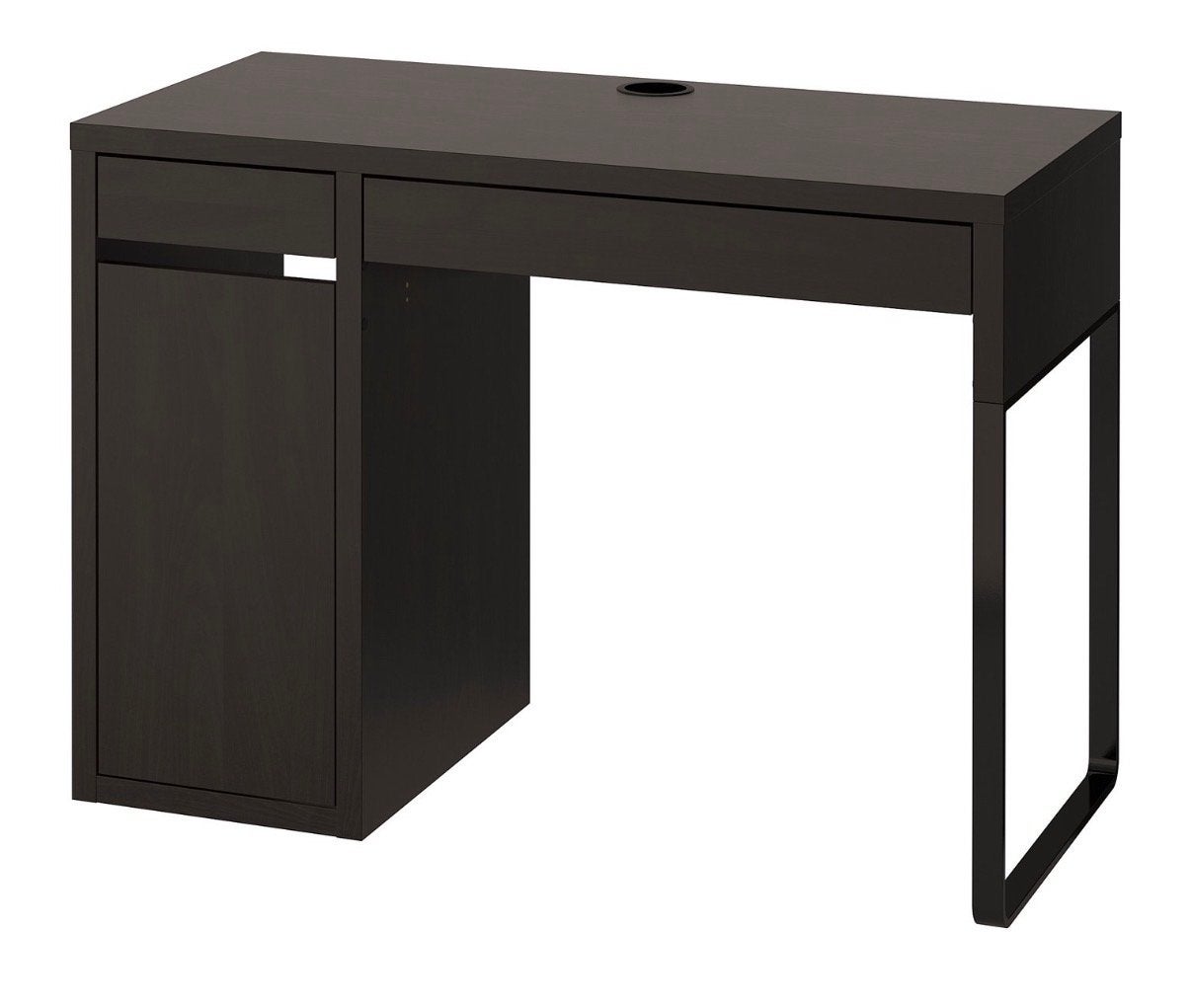 IKEA Micke Bureau - Zwartbruin, met lades en opbergruimte, Huis en Inrichting, Ophalen, Zwart, Gebruikt, Met lades