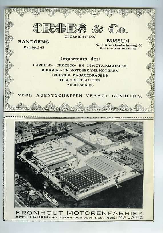scheepvaart-NED INDIE- div adv bedrijven- kromhout/croes, Ophalen of Verzenden, 1940 tot 1960, Duitsland