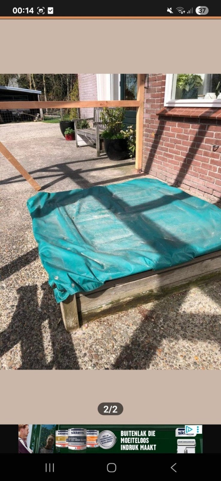 zandbak, Ophalen, Gebruikt