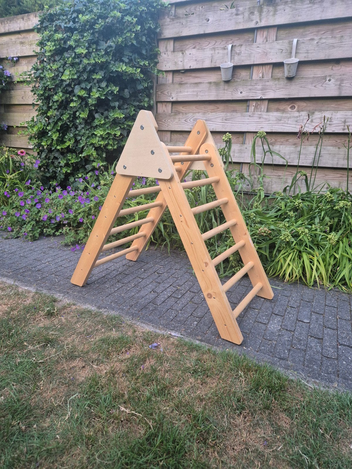 Houten Klimrek voor Peuters - Montessori Speelgoed, Ophalen, Zo goed als nieuw, Klimwand