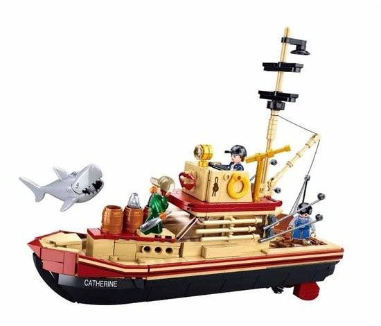 Jaws vissersboot met minifigures bouwset, City, Lego, Nieuw, Ophalen of Verzenden