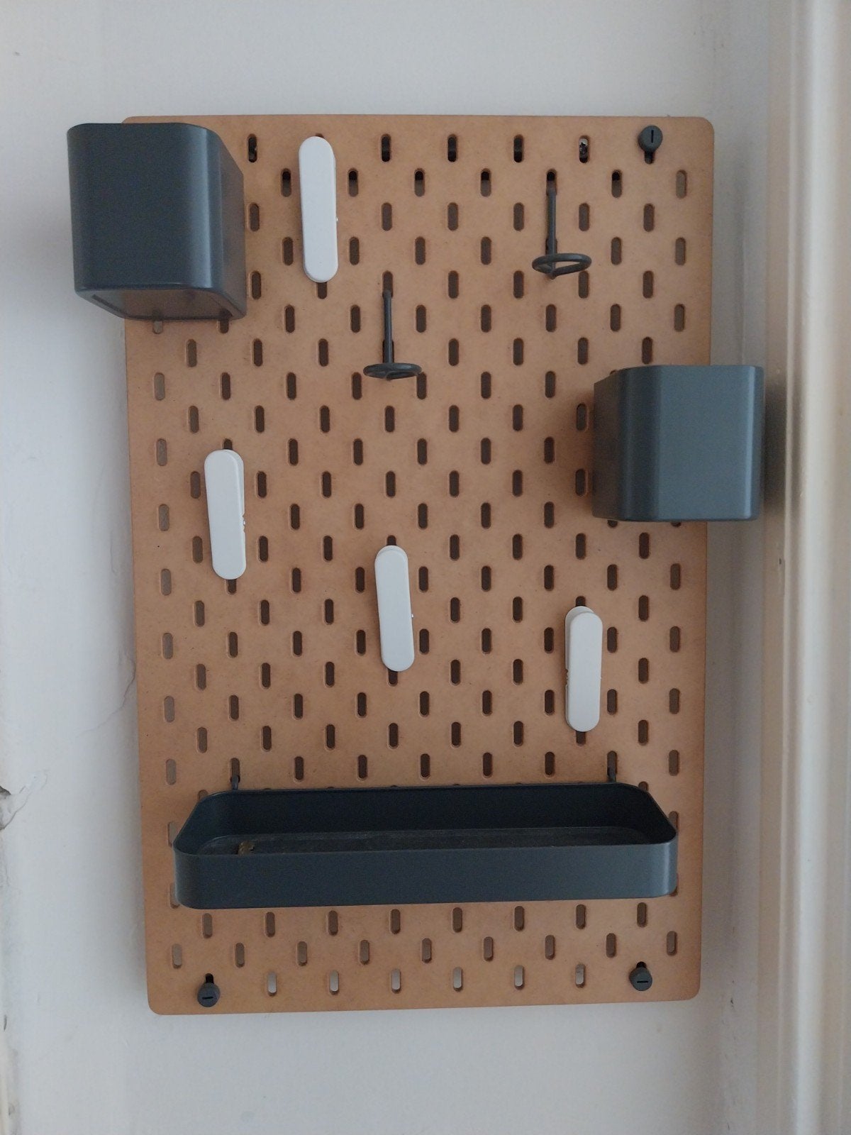 Handig pegboard, Ophalen, Gebruikt, Bruin, Hout