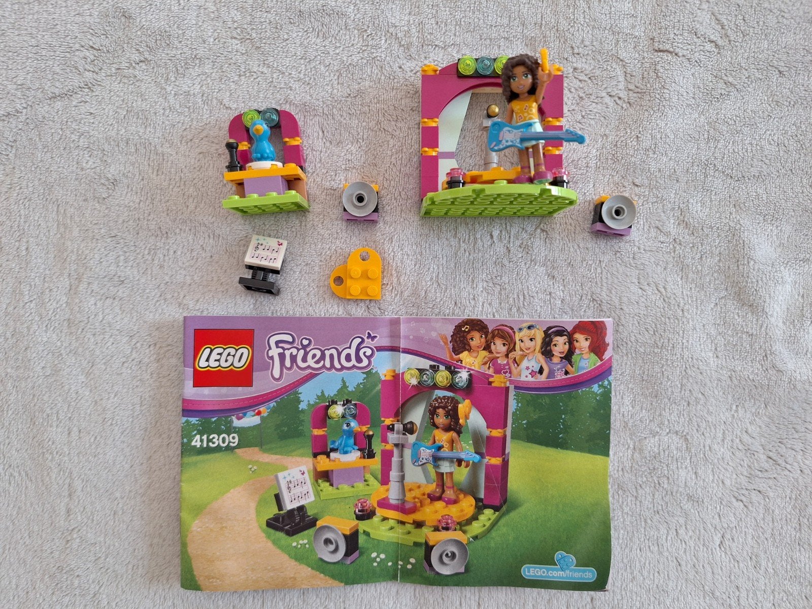 lego friends Andrea's muzikale duet 41309 compleet, Gebruikt, Lego, Compleet, Friends