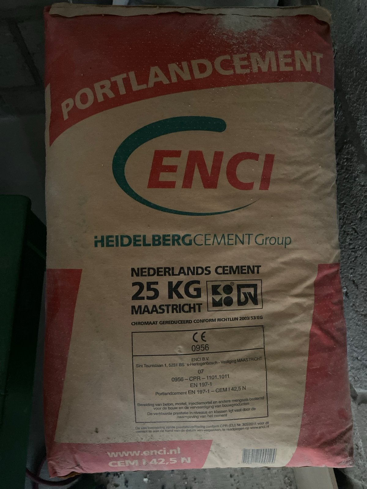 ENCI Portlandcement 25 KG - Nederlands Cement, Ophalen, Nieuw