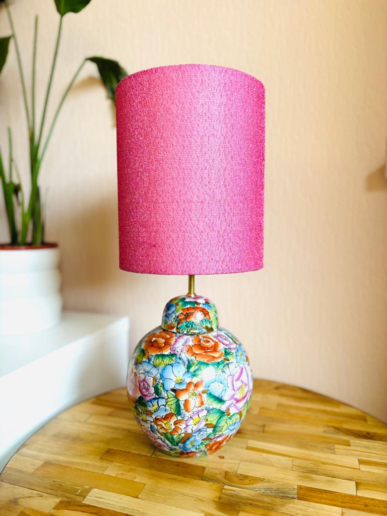 Bloemen lamp, Ophalen of Verzenden, Zo goed als nieuw, Minder dan 50 cm
