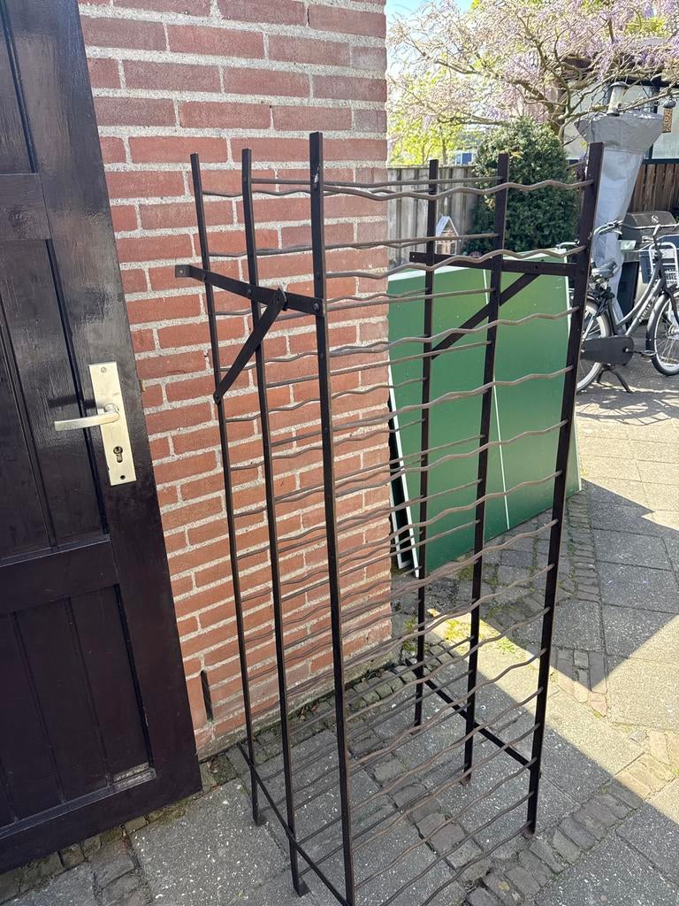 Metalen Inklapbaar Wijnrek - Dubbelzijdig, Ophalen, Gebruikt, Metaal, 25 flessen of meer
