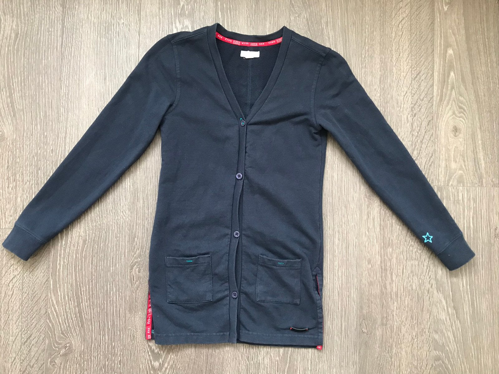 Meisjes vestje / vest / jasje donkerblauw Kiddo mt 134 / 140, Ophalen of Verzenden, Gebruikt, Meisje, Trui of Vest