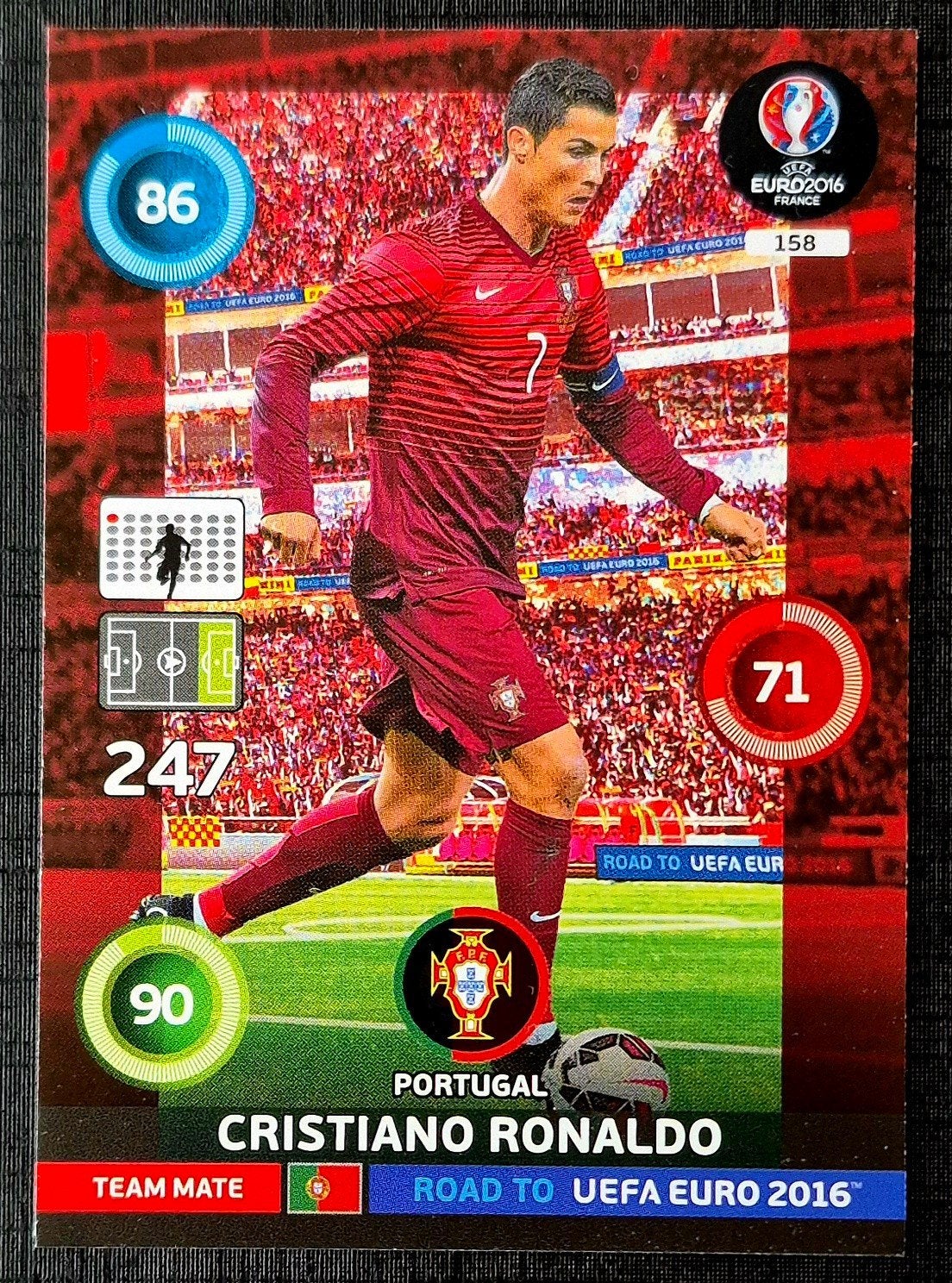 Panini Cristiano Ronaldo - Portugal, EK 2016., Ophalen of Verzenden, Zo goed als nieuw, Buitenlandse clubs, Poster, Plaatje of Sticker