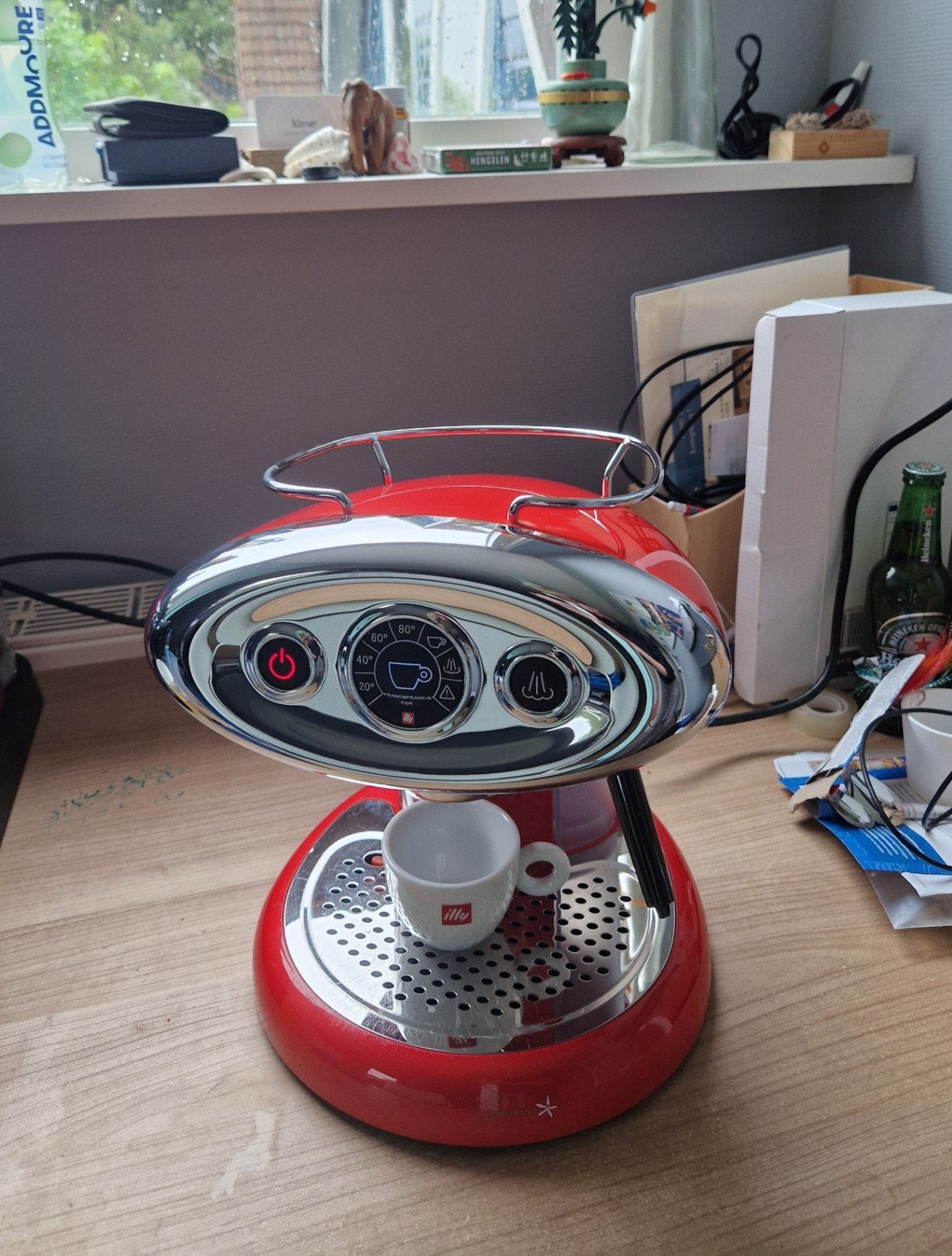 Illy Francis Francis X7.1 Iperespresso – Iconisch Rood, Stoompijpje, Koffiepads en cups, Espresso apparaat, Ophalen of Verzenden