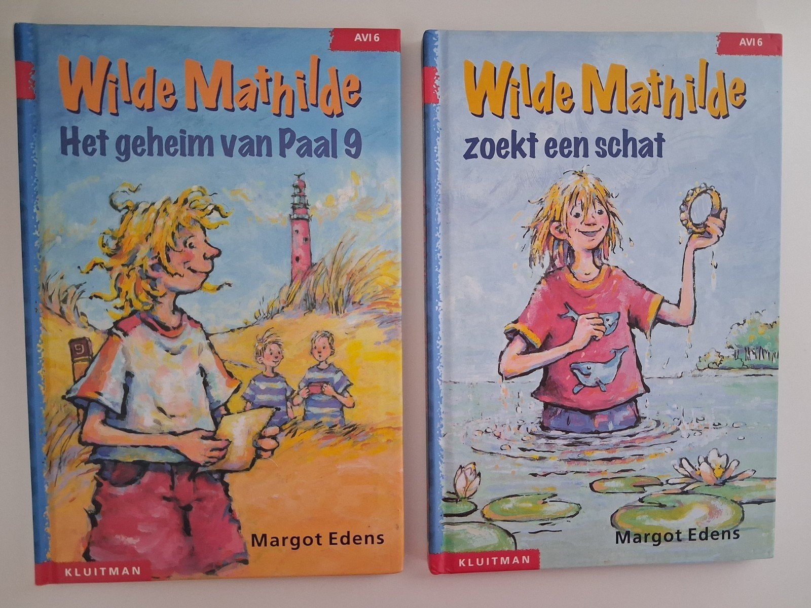 Wilde Mathilde zoekt een schat en Het geheim van paal 9, Ophalen of Verzenden, Margot Edens, Fictie algemeen