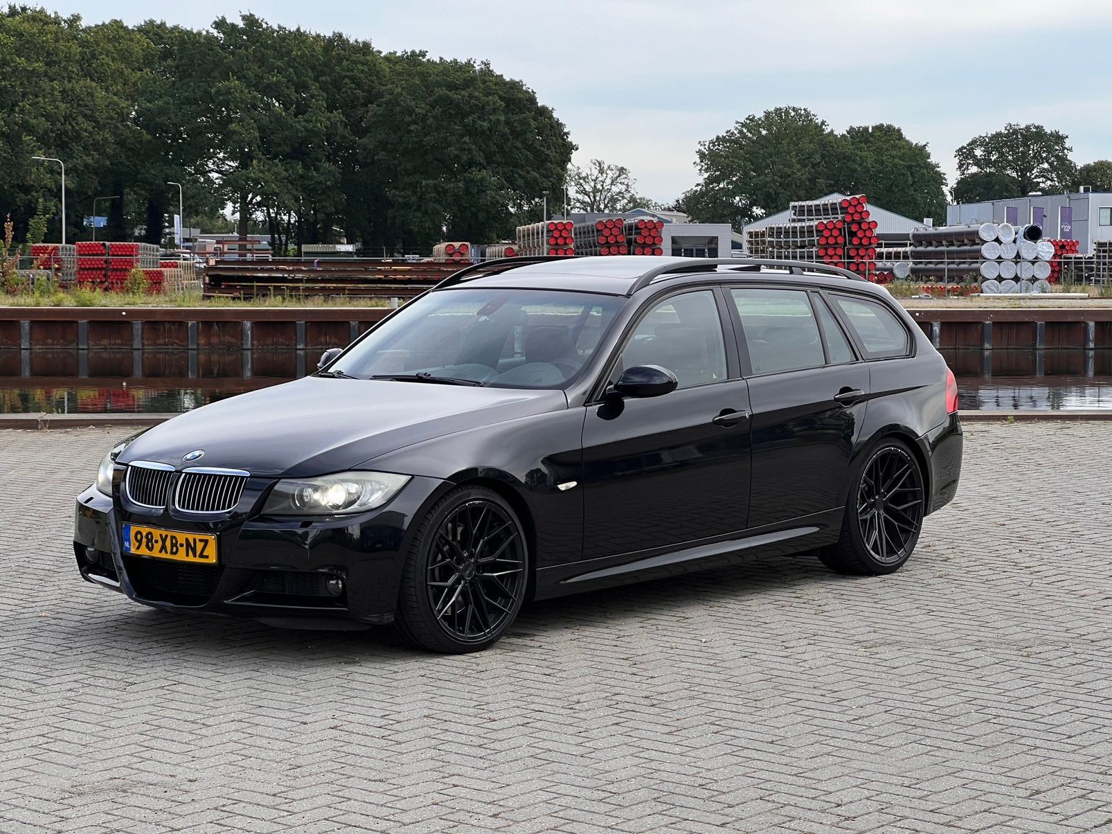 BMW 3-serie 335d e91 Touring AUT 2007 Zwart, Auto's, 1800 kg, Zwart, Diesel, Particulier