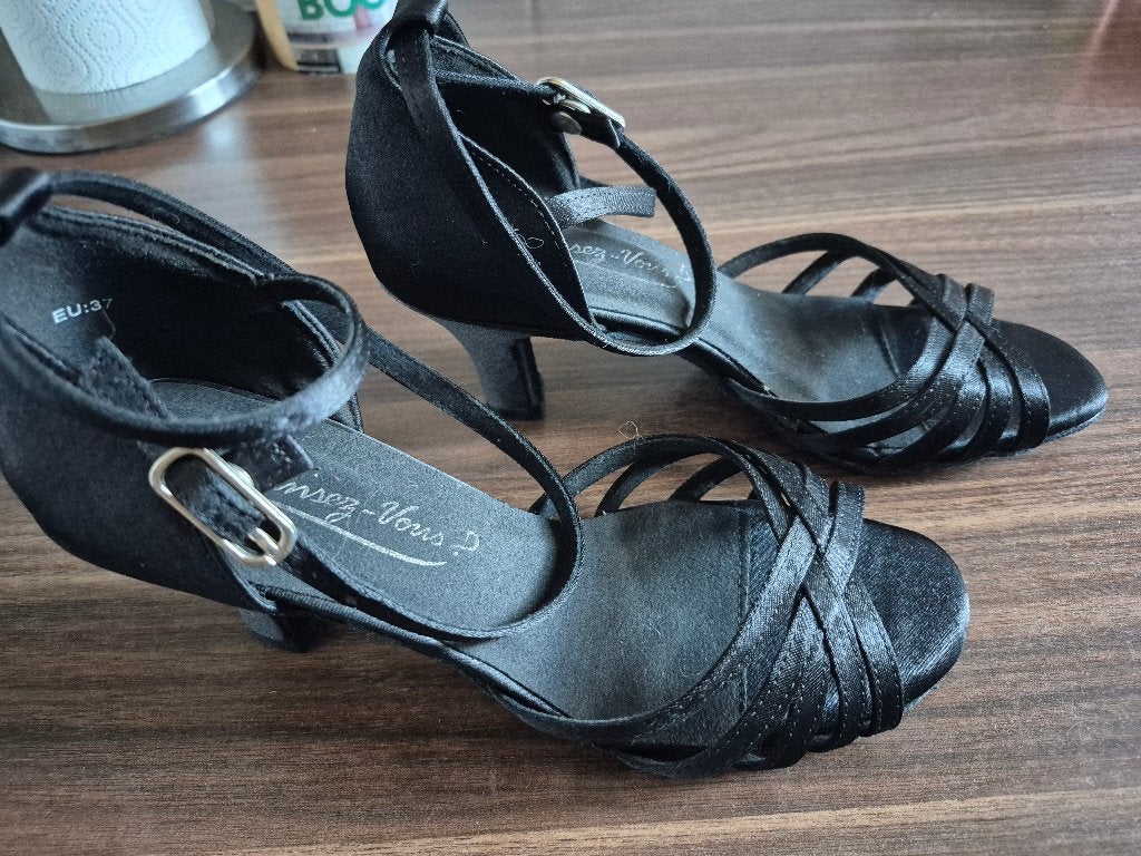 Dansschoenen, Dansez vous, Verzenden, Zwart, Dansschoenen