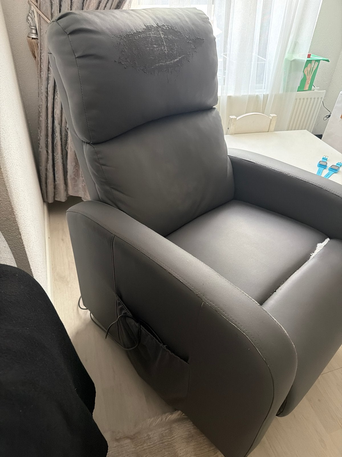 Foto 4 van Grijze relaxfauteuil - Gebruikt