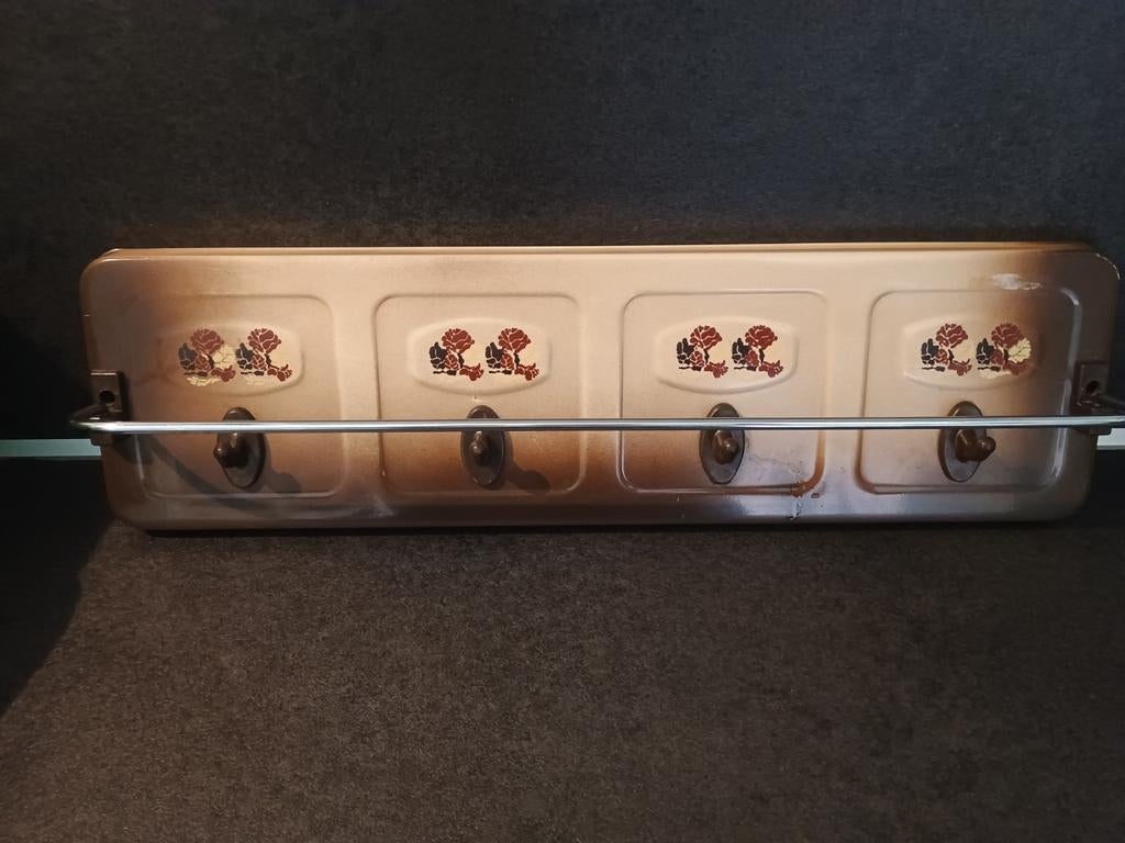 Bruine brabantia handdoekenrek met bloemen, Huis en Inrichting, Woonaccessoires | Kapstokken, Ophalen of Verzenden, Zo goed als nieuw