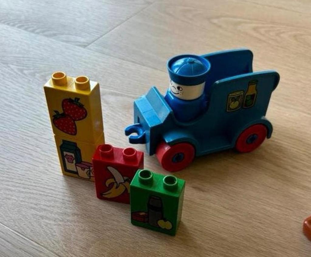 Duplo - vintage - auto - boodschappenauto srv-man, Ophalen of Verzenden, Gebruikt, Duplo