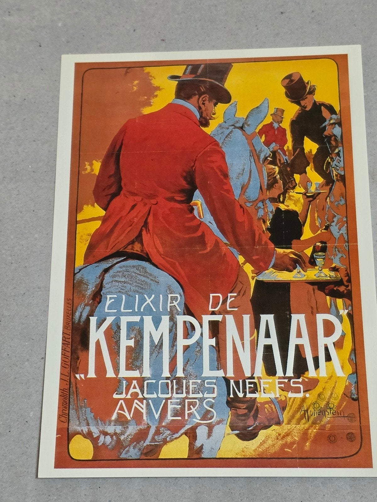 Oude reclamekaart Elixir De Kempenaar Jacques Neefs Anvers, Ophalen of Verzenden, Voor 1920, Ongelopen, Antwerpen