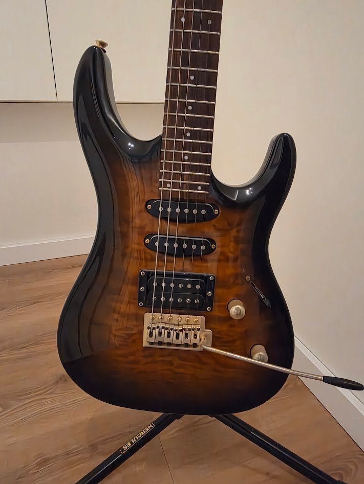 Aria Pro II Mac Series - S style gitaar, Ophalen, Gebruikt, Solid body, Overige merken