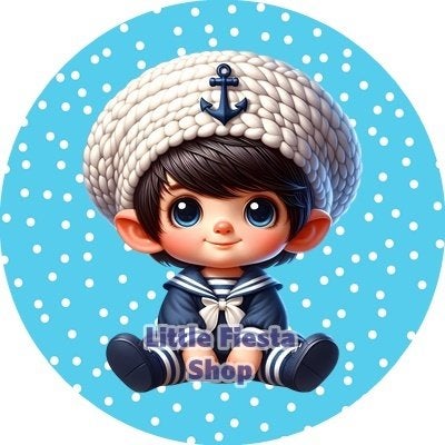 lf14 ouwel matroos jongen 20x4,7cm eetbare cupcake rondjes, Ophalen of Verzenden, Nieuw, Cupcakes, Bakvorm