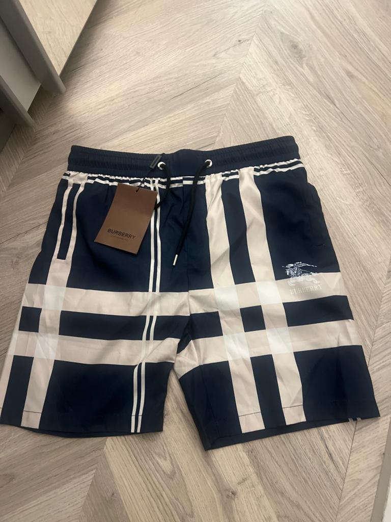 Burberry Zwemshort - Nieuw met label, valt als maat L, Ophalen of Verzenden, Maat 52/54 (L), Blauw, Zwemshort