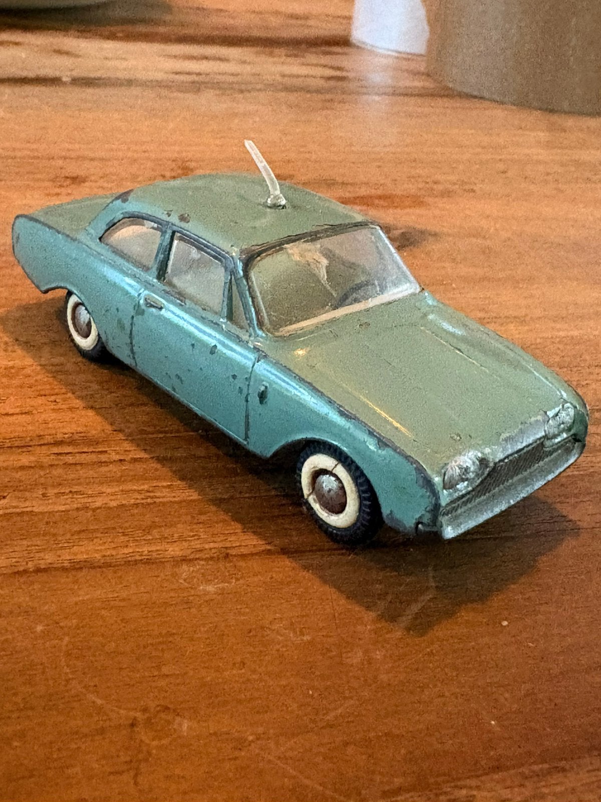 Vintage Tekno Denmark  Ford Taunus 17  1:43 Rond 1969, Hobby en Vrije tijd, Ophalen of Verzenden, Gebruikt, Auto