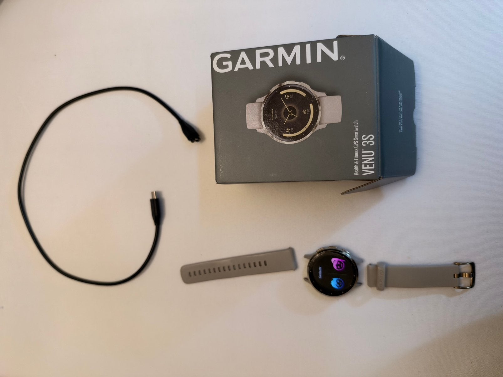Garmin Venu 3S, Sieraden, Tassen en Uiterlijk, Ophalen, Zo goed als nieuw, Grijs, IOS