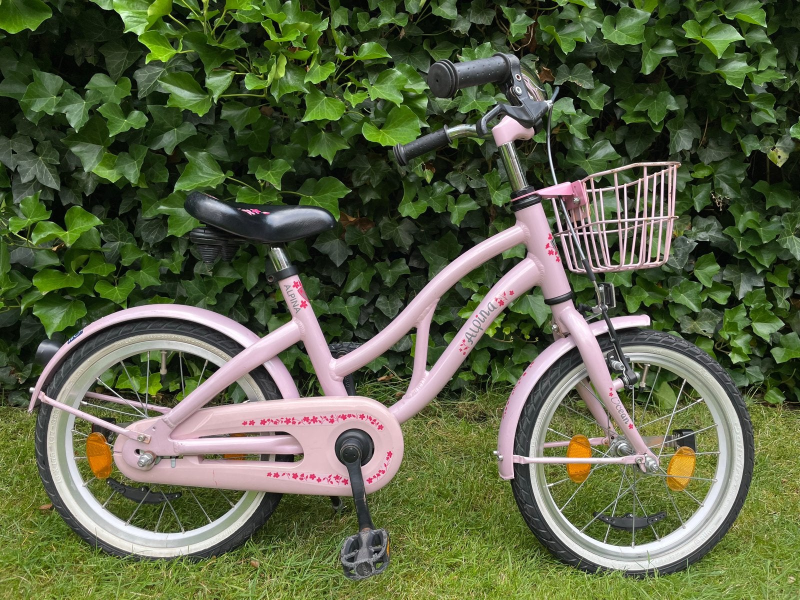 Alpina Ocean kinderfiets | 16 inch | Roze, Ophalen, Gebruikt, Terugtraprem, 16 tot 20 inch