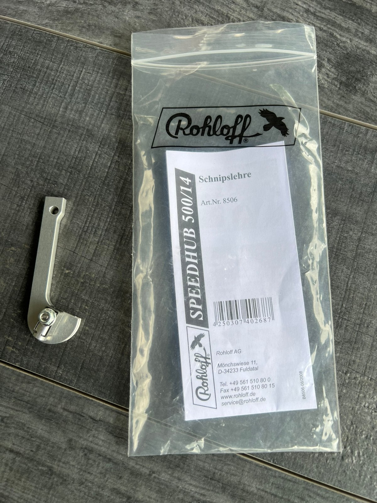 Rohloff Maatlatje voor interne schakeling (Art.Nr. 8506), Fietsen en Brommers, Fietsonderdelen, Nieuw, Overige typen, Aluminium