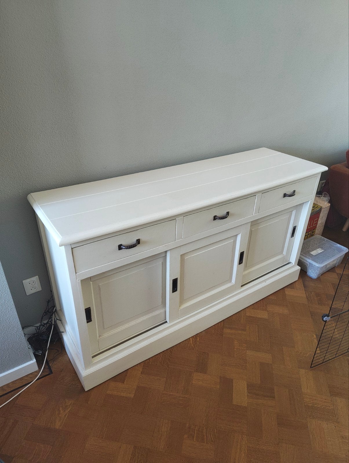 witte buffetkast, Ophalen, Gebruikt, Met deur(en), 150 tot 200 cm