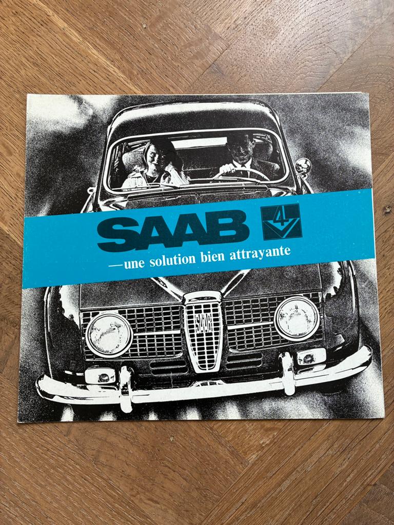 Saab V4 brochure 8/66, Ophalen of Verzenden, Zo goed als nieuw, Overige merken