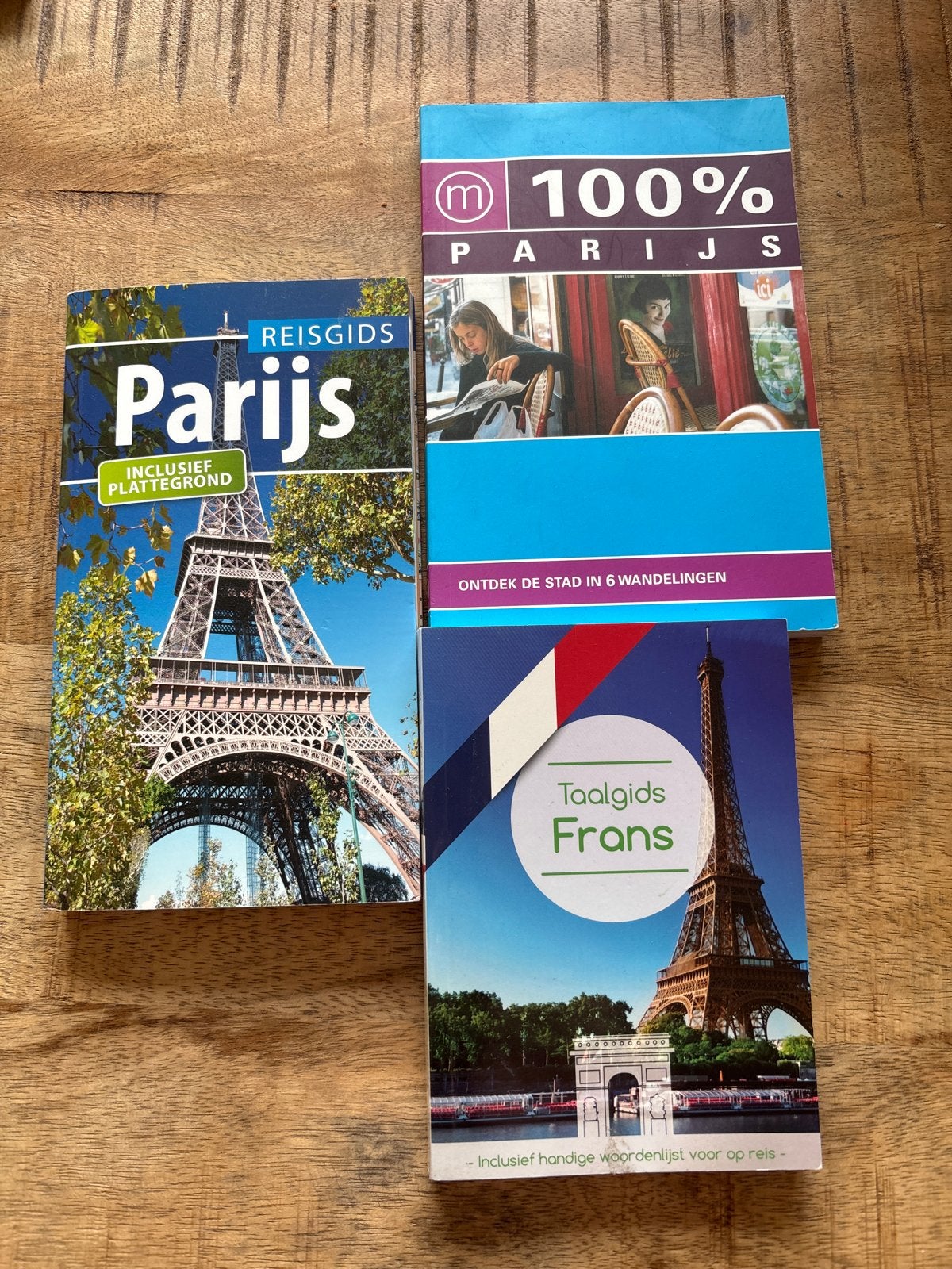 Parijs Reisgidsen & Taalgids Frans - Set van 3, Ophalen of Verzenden, Zo goed als nieuw, Europa, Reisgids of -boek