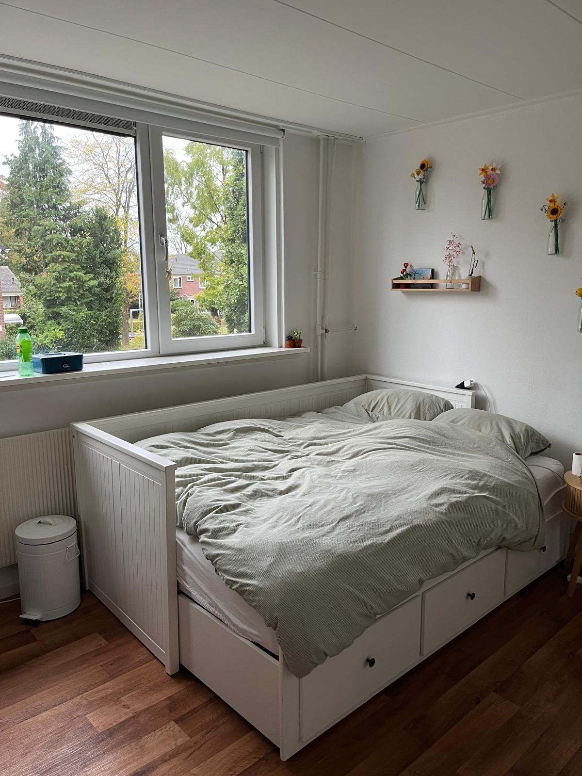 Ikea Hemnes bedbank, Ophalen, Wit, 140 cm, Twijfelaar
