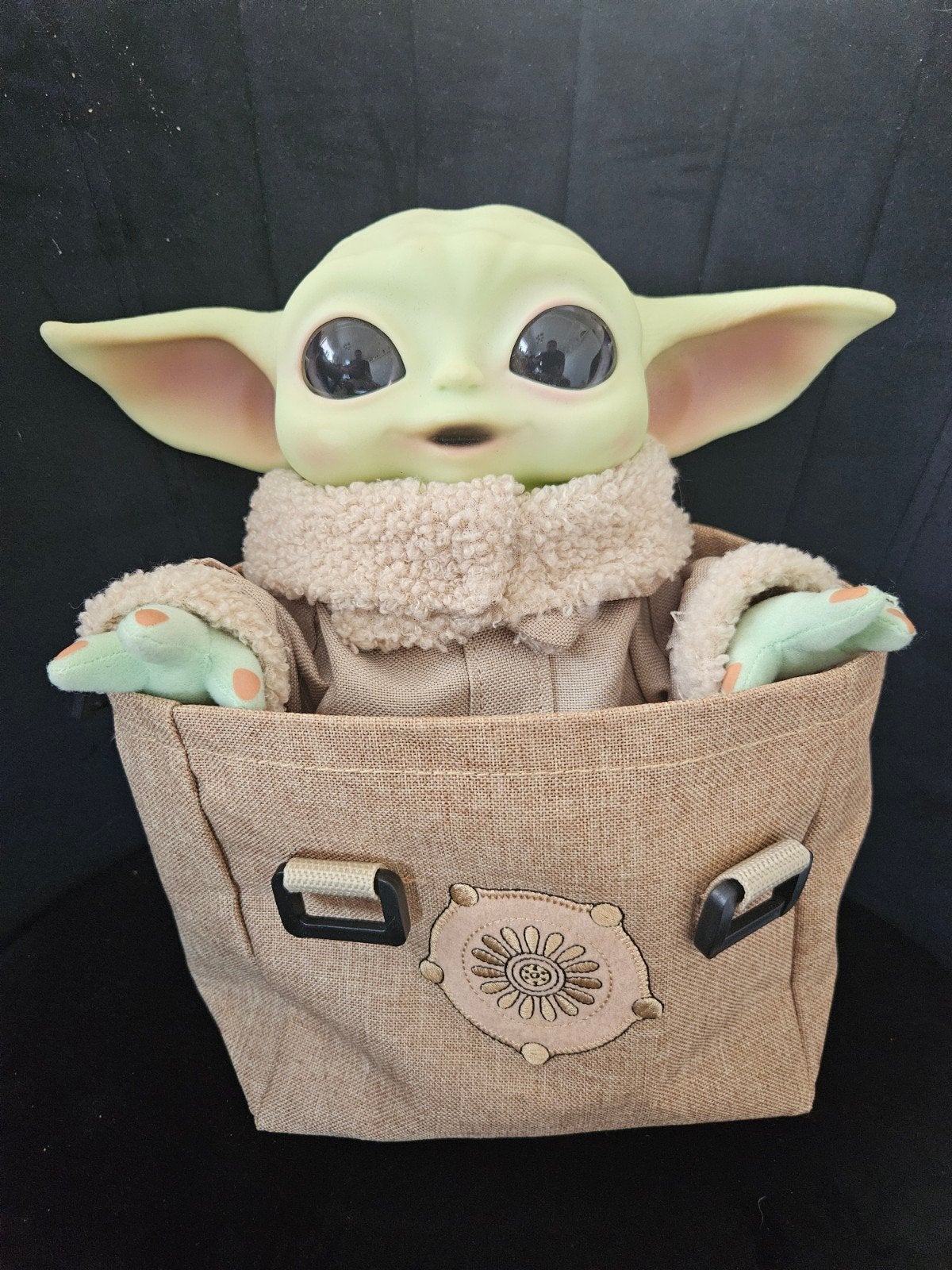 Star Wars The Mandalorian Grogu (Baby Yoda) knuffel met tas, Kinderen en Baby's, Speelgoed | Actiefiguren, Zo goed als nieuw, Ophalen of Verzenden