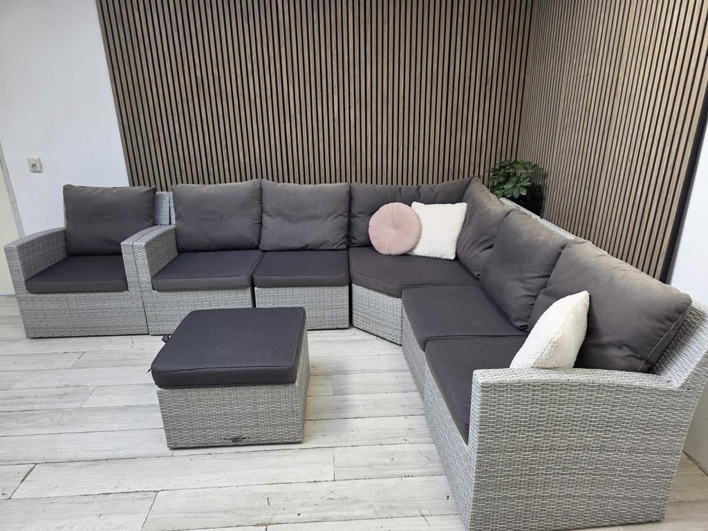 ‼️Bois-le-Duc loungeset compleet‼️, Tuin en Terras, Ophalen, Wicker, Hocker