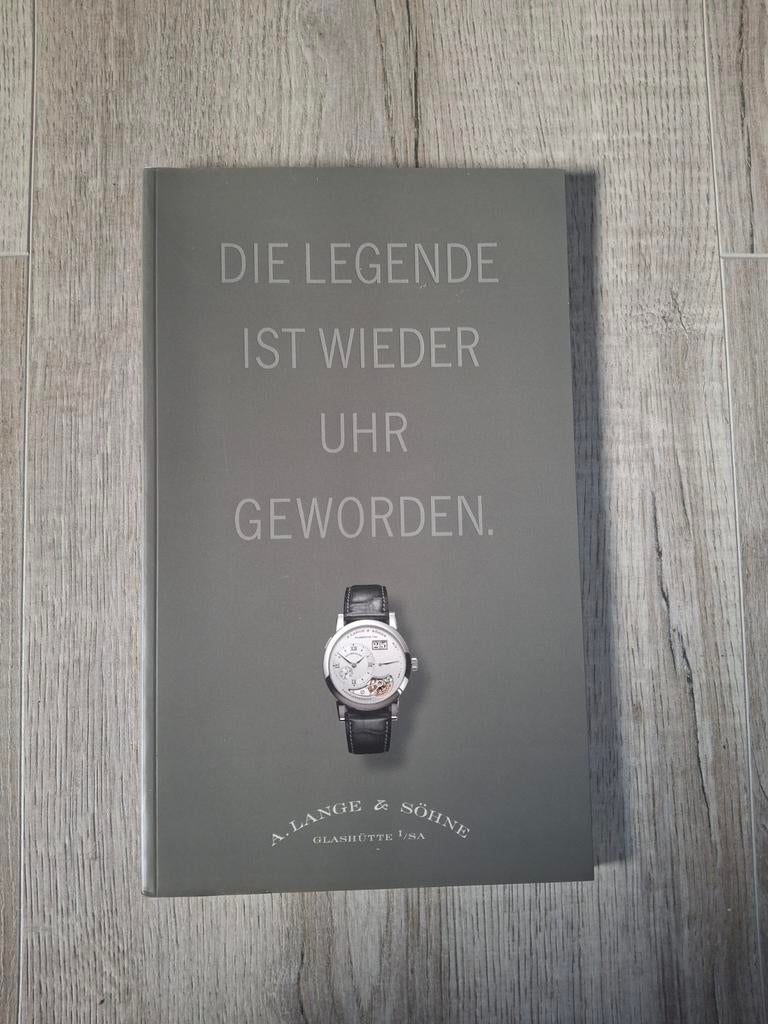 A. Lange & Söhne: Die Legende ist wieder Uhr geworden, Ophalen of Verzenden, Zo goed als nieuw, Onbekend