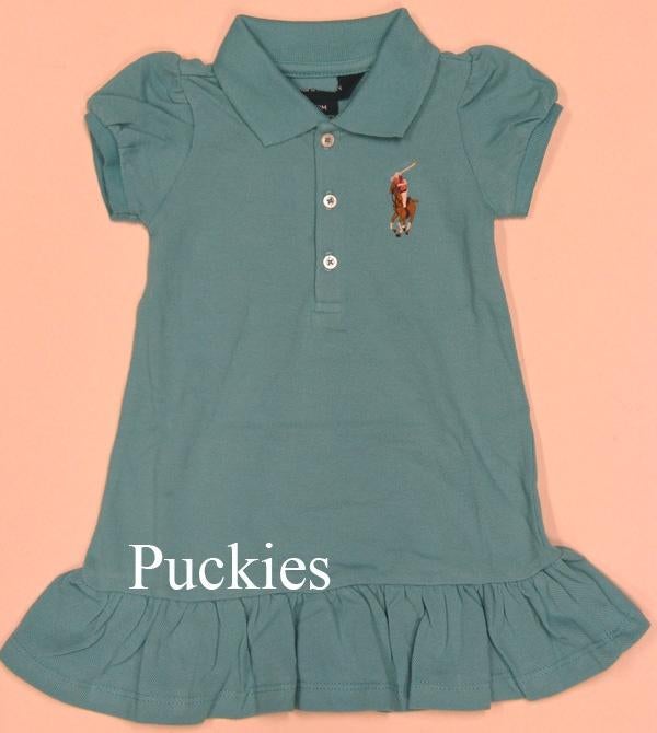 Maat 80 /18M Blauwe Ralph LAUREN Big Pony polojurk NIEUW, Meisje, Jurkje of Rokje, Nieuw, Ophalen of Verzenden
